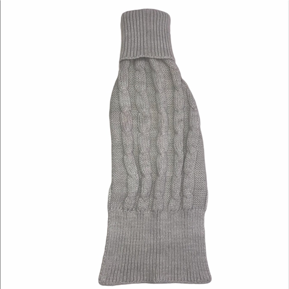 Dog Sweater Small Pet Animal Knit Turtleneck Grey Knit Shirt